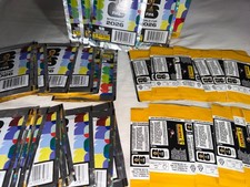 gold panini 1  packet   Sealed/7 stickers original gold and crumples picture
