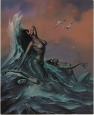 Boris Vallejo Water Nymphs Special Edition Art Poster Card 1992 Kalan Inc 302471 picture