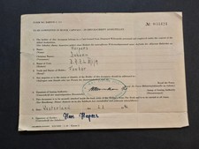 WWII German Disarmed Military Wehrmacht ID RAF Sylt 1946 Document Named Signed picture