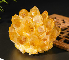 2026Rare 300g Natural Citrine Crystal Cluster Raw Healing Energy Home Decor Gift picture