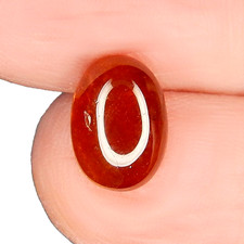 3.9ct Spessartite Garnet Natural Mined Unheated Oval Cab Needs Buffing Namibia picture