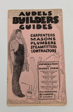Vintage Audels Builders Guides informational pamphlet advertising for book set picture