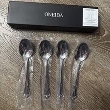 4 Oneida TRUE ROSE Stainless Steel Glossy Dinnerspoons picture