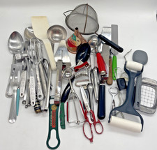 Lot (30+) Vintage MIXED Utensils Mixed BRANDS Spatula SPOONS, SPREADERS, SCOOPS picture