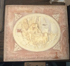 Vintage Genuine Incolay Jewelry Box, Handcarved “Victorian/Classical Courting” picture