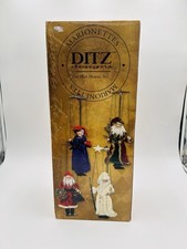 VTG 18 Inch DITZ DESIGN Marionette Burgundy Santa Claus Christmas Holiday 40131 picture