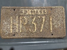 1963 Massachusetts License Plate antique Rusty HP371 63 MASS picture