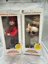 Vintage Telco Motionette Animated Christmas Boy And Girl Tested. See Video picture