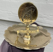 Vintage Holland America CRUISE Rotterdam V Vrass Trinket Tray 1980's HTF Ashtray picture