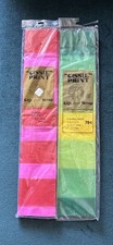 Vintage 1970s Cissie Print Crystal Gift Wrap Tissue Paper Madras Stripe 2 Pk picture