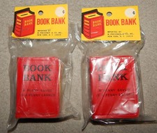 2 Vintage Child's Book Bank (2 1/2