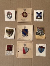 Lot Of 9 Vintage Military Screw Back Pins ￼ picture