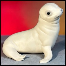 Vintage 1982 Cybis Bisque Porcelain Arctic Seal Pup Figurine Wildlife Animal picture