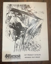 Vintage 1977  Forrest Mountaineering Ltd Product Catalog -Advance Text  Proof picture