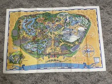 Vintage Circa 1970 Disneyland Theme Park Map Poster 30”x 45” Walt Disney picture