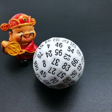 BESCON DICE Polyhedral 100 Sides Plastic White 45MM Functional Tabletop Gaming picture