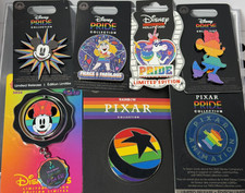 Disney Pin Lot 7 Pride Collection Pixar Studio Store Hollywood LE Pride Nite '24 picture