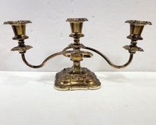 Vintage EP ZINC 3 Arm Candelabra- Made In England- About 14