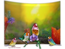 Swarovski SCS Idyllia Gouldian Finch bird Crystal Display Read Description picture