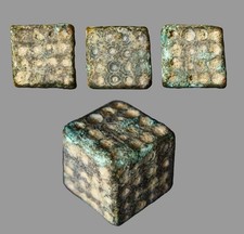 Ancient Roman Heavy Bronze Gaming Die Tessera 29.61g 100-400 AD COA  Antiquity picture