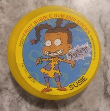 Vintage 1998 Amurol Rugrats Susie Fruit Bubble Gum Mini Sticks Container Candy picture