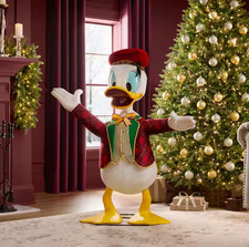 Disney 4ft Animated Donald Duck Interactive Holiday Christmas Animatronic 2026 picture