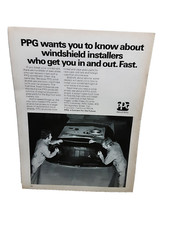 1973 PPG Industries Windshield Installers Original Print Ad 70s picture