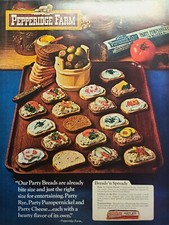 Pepperidge Farms Party Breads And Spreads Recipes Tray Vintage Print 1967 picture