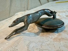 Vintage GREYHOUND Radiator Cap HOOD ORNAMENT Automobile Mascot 9” ~ TO RESTORE picture