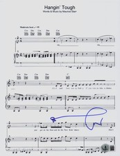 DONNIE WAHLBERG SIGNED NEW KIDS ON THE BLOCK HANGIN' TOUGH LYRIC SHEET BAS picture