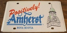 Positively Amherst Booster License Plate Nova Scotia Canada picture