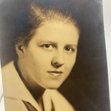 Vtg 1920s Minnie Leffler Woman Portrait Photo Hand Tinted Color 4x6 Original picture