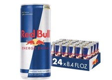 Red Bull Energy Drink with 80mg Caffeine plus Taurine, 8.4 Fl Oz (24 Pack) Cans picture