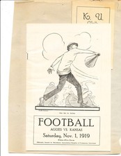 11/1 1919 University of Kansas vs Kansas State football program bxnat picture
