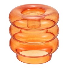 Glass Candle Holders Glass Taper Candle Stand Orange picture
