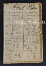 1848-50s antique MATH CYPHER PENMANSHIP salem ma fraktur calligraphy CIPHER picture