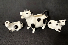 Small Ceramic Cow Creamer with Calf Salt and Pepper Shakers picture