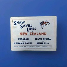 Vintage Shaw Savill Lines Souvenir Playing Cards c1930's John Waddington Sealed  picture