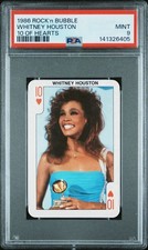1986 Dandy Rock 'n Bubble WHITNEY HOUSTON Rookie Card RC #10H 💕 * PSA 9 * MINT picture