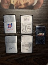 Lot Of 5 Used Vintage Advertising Zippos picture