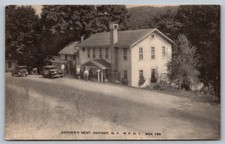 Vintage Snyder's Rest Deposit NY Postcard Eagle Quality picture