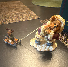 Boyds Bears & Friends Bearstone S.C. Kringlebear & Lil' Blitzen Figurine 2002 picture