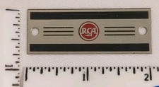 1x Vintage RCA Meatball New Old Stock Metal Nameplate Badge Blank picture