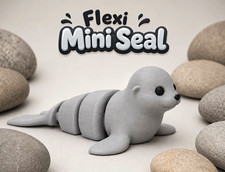 Mini Seal Fidget, Gray Plastic 3D Decor picture