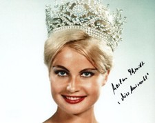 MARLENE SCHMIDT SIGNED AUTOGRAPHED 8x10 PHOTO MISS UNIVERSE '61 RARE BECKETT BAS picture