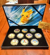 2013 24K Gold Plated 10 Piece Pokémon Collector Set. Highly Collectible  picture