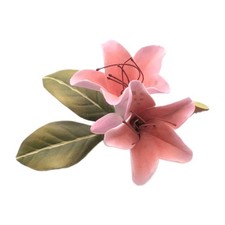 Vtg Boehm Porcelain Pink Azalea Figurine Branch Flower Sculpture 1988 #20446 picture