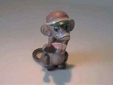 VINTAGE 1960'S  CERAMIC JOSEF ORIGINALS CARD PLAYING DEALER MONKEY   - JAPAN picture