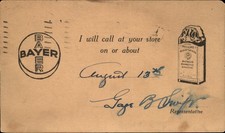 Bayer and Phillips Milk of Magnesia Advertising c1920s-30s Vintage Postcard picture