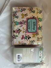 Loungefly Zip Wallet Mickey Friends Disney 100 AOP Pink Iridescent New NWT picture